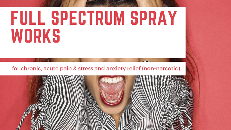 Why CBD Full Spectrum SPRAY works for chronic, acute pain & stress and anxiety relief (non-narcotic)