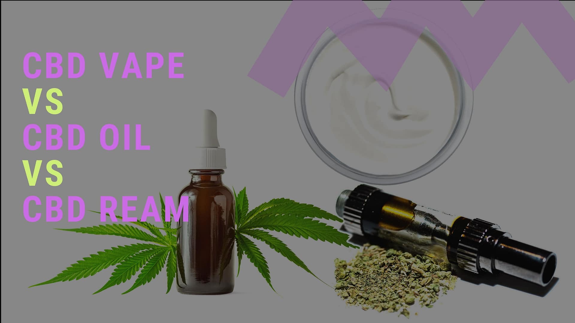 CBD Vape VS CBD Oil VS CBD Cream